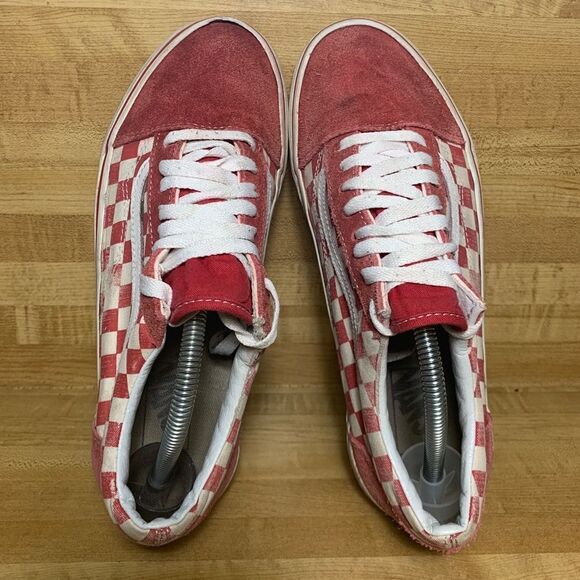 Vans Old Skool Checkered Women's 11 mens 9.5 red - Picture 5 of 7